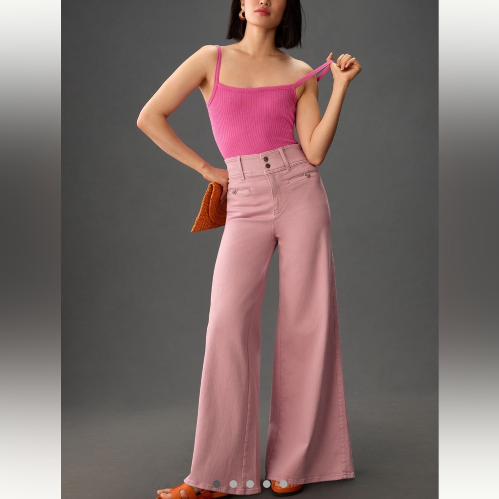 NWT - Pilcro High-Rise Wide-Leg Trouser Jeans